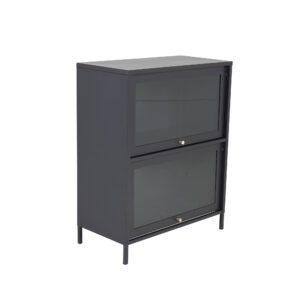 Bakal – Meuble de rangement – Noir – 40 x 100 x 80 cm