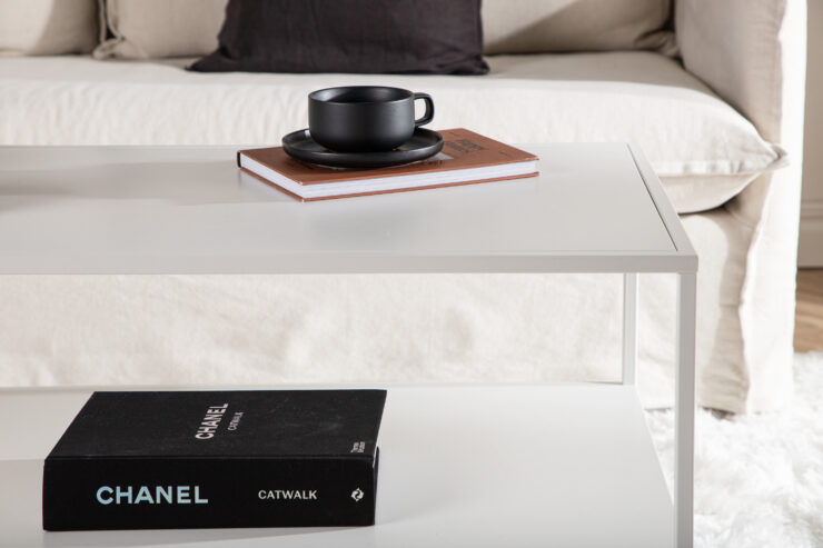 Staal – Table basse – Blanc – 120 x 50 cm
