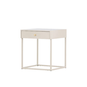 Bakal – Table de chevet – Beige – 43 x 41 cm