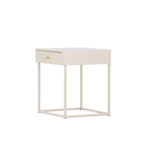 Bakal – Table de chevet – Beige – 43 x 41 cm