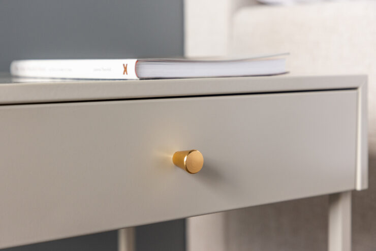 Bakal – Table de chevet – Beige – 43 x 41 cm