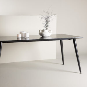 Dipp – Table à manger rectangulaire – Noir – 180 x 90 cm