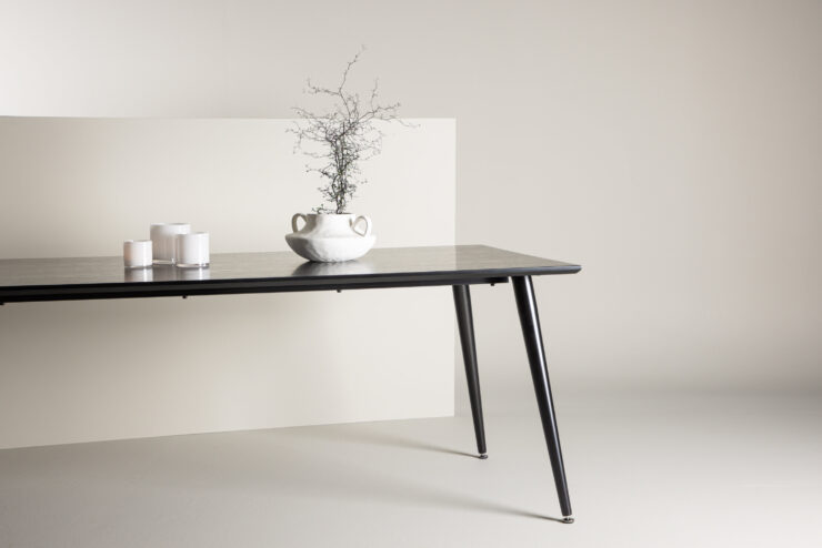 Dipp – Table à manger rectangulaire – Noir – 180 x 90 cm