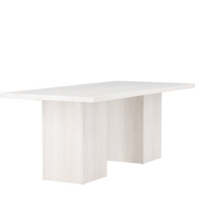 Olga – Table à manger rectangulaire – Blanc – 200 x 90 cm