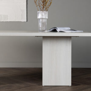 Olga – Table à manger rectangulaire – Blanc – 200 x 90 cm