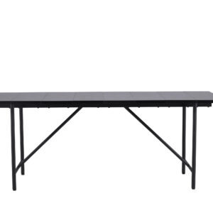 Astrid – Table à manger rectangulaire – Noir – 200 x 90 cm