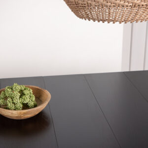 Astrid – Table à manger rectangulaire – Noir – 200 x 90 cm