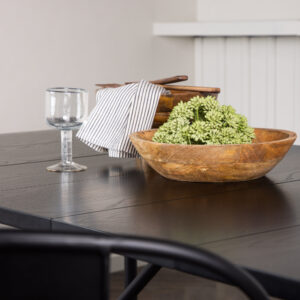 Astrid – Table à manger rectangulaire – Noir – 200 x 90 cm
