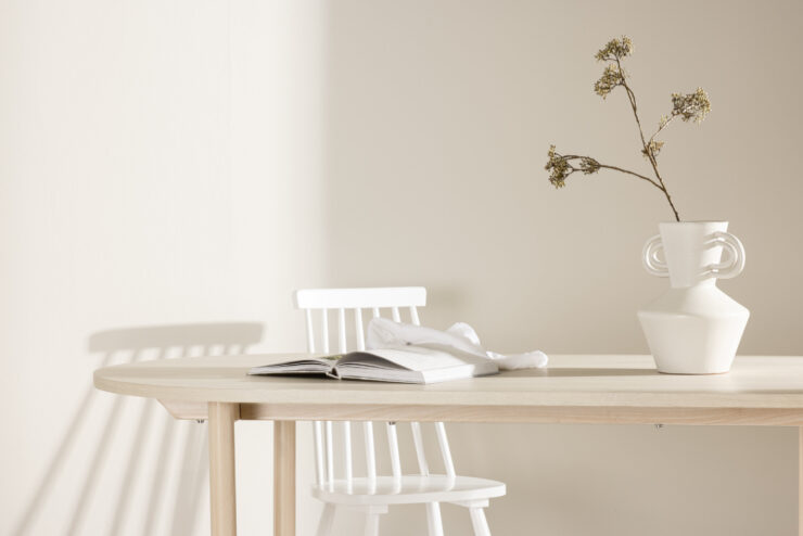 Andy – Table à manger ovale – Blanchi – 180 x 90 cm