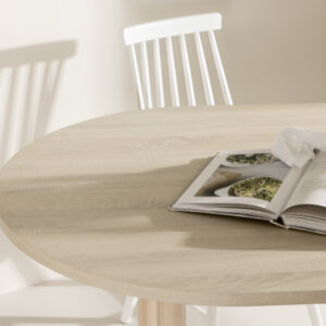 Andy – Table à manger ovale – Blanchi – 180 x 90 cm