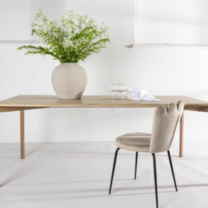 Damon – Table à manger rectangulaire – Blanchi – 200 x 90 cm