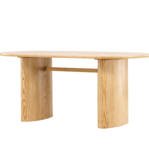 Isolde – Table à manger ovale – Naturel – 180 x 90 cm