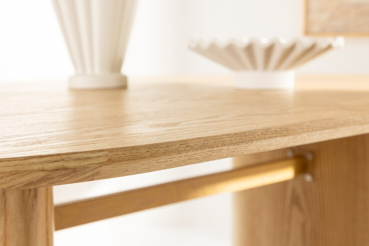 Isolde – Table à manger ovale – Naturel – 180 x 90 cm