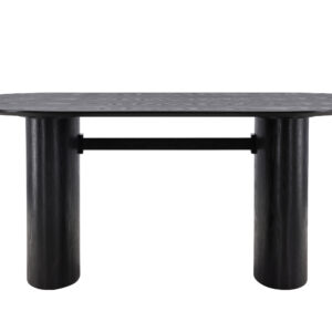 Isolde – Table à manger ovale – Noir – 180 x 90 cm