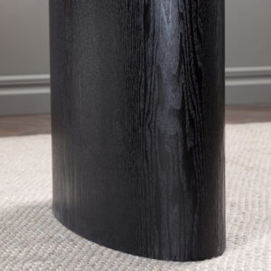 Isolde – Table à manger ovale – Noir – 180 x 90 cm