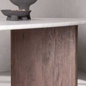 Grönvik – Table à manger ovale – Moka, Gris clair – 180 x 90 cm