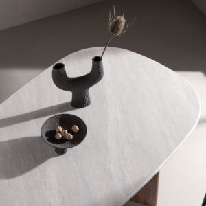 Grönvik – Table à manger ovale – Moka, Gris clair – 180 x 90 cm