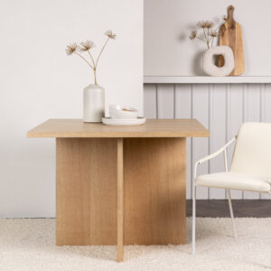 Leo – Table à manger rectangulaire – Naturel – 100 x 100 cm