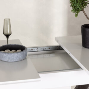 Disa – Table à manger rectangulaire – Gris, Blanc – 120 x 80 cm