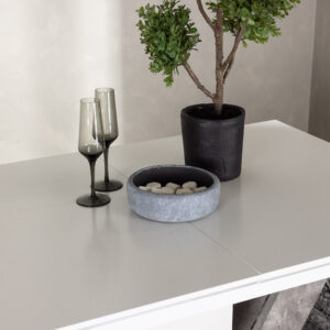 Disa – Table à manger rectangulaire – Gris, Blanc – 120 x 80 cm