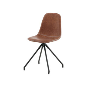 Polar – Chaise de salle à manger – Noir, Marron – 54 x 88 x 44 cm