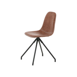 Polar – Chaise de salle à manger – Noir, Marron – 54 x 88 x 44 cm
