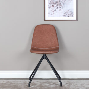 Polar – Chaise de salle à manger – Noir, Marron – 54 x 88 x 44 cm
