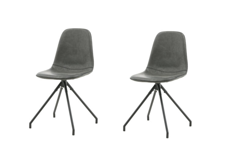 Polar – Chaise de salle à manger – Noir – 54 x 88 x 44 cm