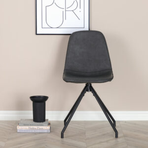 Polar – Chaise de salle à manger – Noir – 54 x 88 x 44 cm