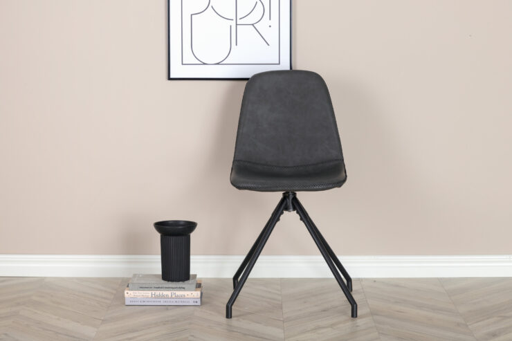Polar – Chaise de salle à manger – Noir – 54 x 88 x 44 cm