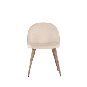 Velvet – Chaise de salle à manger – Beige, Moka – 57 x 77 x 50 cm