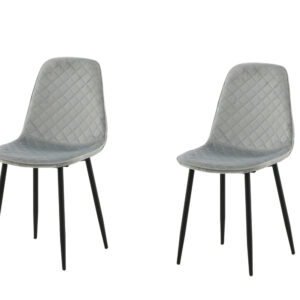 Polar – Chaise de salle à manger – Noir, Gris – 53 x 88 x 46 cm