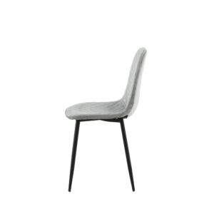 Polar – Chaise de salle à manger – Noir, Gris – 53 x 88 x 46 cm