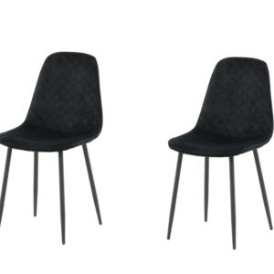Polar – Chaise de salle à manger – Noir – 53 x 88 x 46 cm