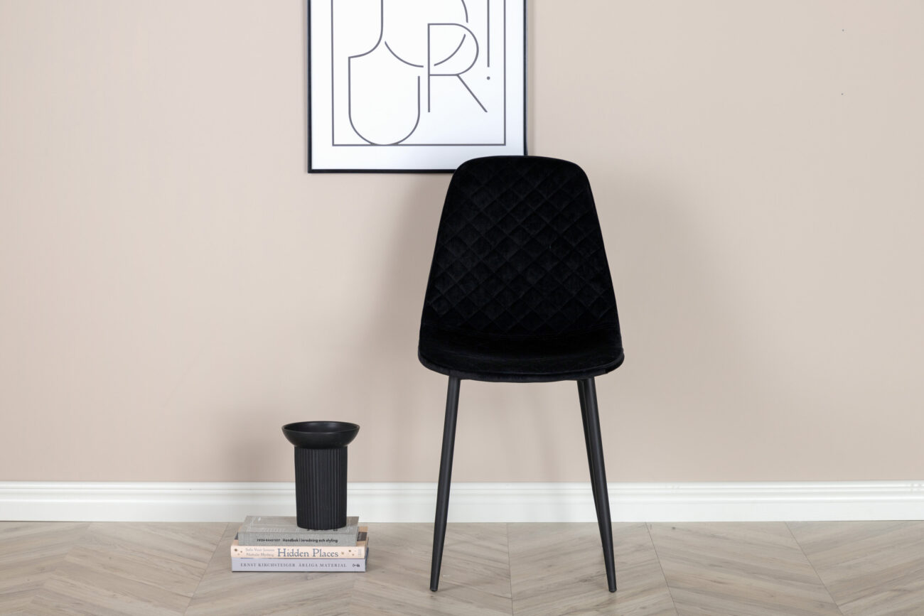 Polar – Chaise de salle à manger – Noir – 53 x 88 x 46 cm