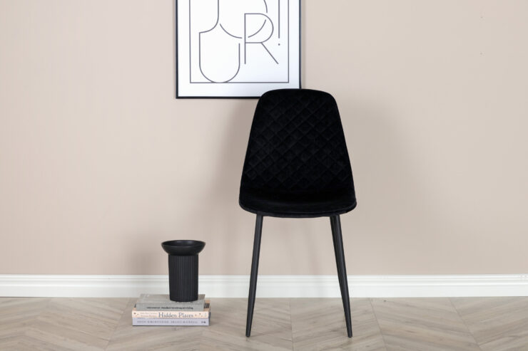 Polar – Chaise de salle à manger – Noir – 53 x 88 x 46 cm