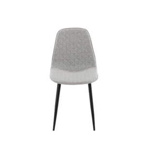 Polar – Chaise de salle à manger – Noir, Gris – 53 x 88 x 46 cm