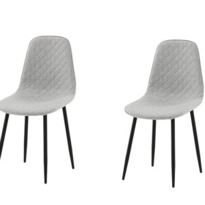 Polar – Chaise de salle à manger – Noir, Gris – 53 x 88 x 46 cm