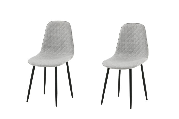 Polar – Chaise de salle à manger – Noir, Gris – 53 x 88 x 46 cm