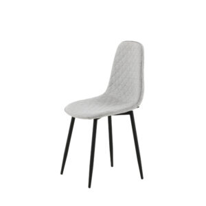 Polar – Chaise de salle à manger – Noir, Gris – 53 x 88 x 46 cm