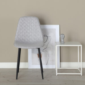 Polar – Chaise de salle à manger – Noir, Gris – 53 x 88 x 46 cm