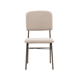 Seda – Chaise de salle à manger – Beige, Marron – 56 x 94 x 49 cm