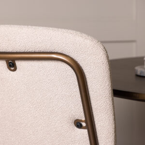 Seda – Chaise de salle à manger – Beige, Marron – 56 x 94 x 49 cm