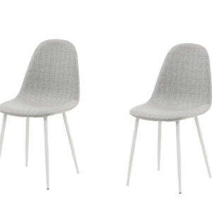 Polar – Chaise de salle à manger – Gris, Blanc – 53 x 88 x 46 cm
