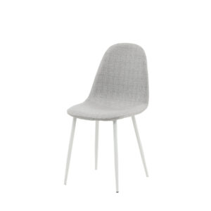 Polar – Chaise de salle à manger – Gris, Blanc – 53 x 88 x 46 cm