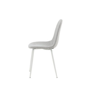 Polar – Chaise de salle à manger – Gris, Blanc – 53 x 88 x 46 cm
