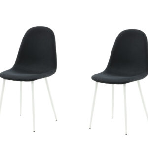 Polar – Chaise de salle à manger – Noir, Blanc – 53 x 88 x 46 cm