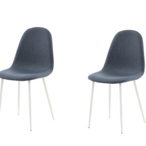 Polar – Chaise de salle à manger – Bleu, Blanc – 53 x 88 x 46 cm