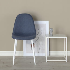 Polar – Chaise de salle à manger – Bleu, Blanc – 53 x 88 x 46 cm