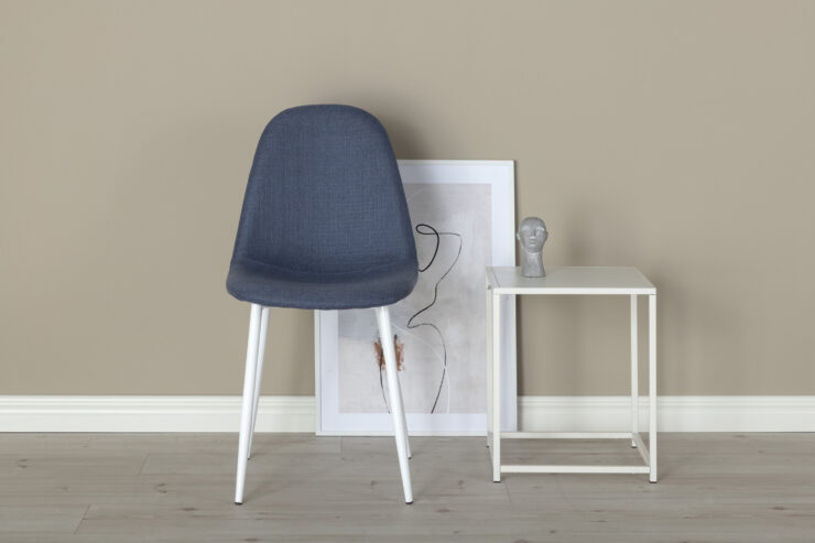 Polar – Chaise de salle à manger – Bleu, Blanc – 53 x 88 x 46 cm